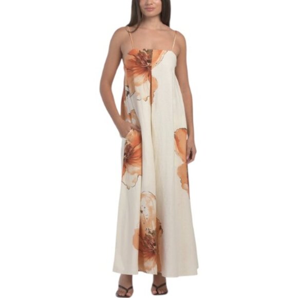 CYNTHIA ROWLEY Linen Blend Sleeveless Maxi Dress - Picture 1 of 3